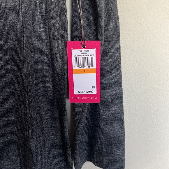 NWT Vince Camuto Studded Shoulder Animal Print Jacquard Sweater - Picture 3 of 5